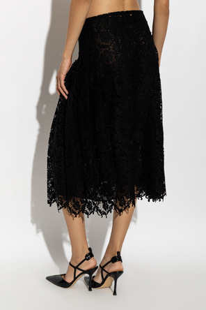 Fendi Falda de encaje de seda