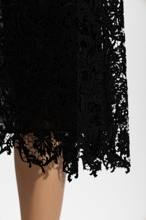 Fendi Falda de encaje de seda