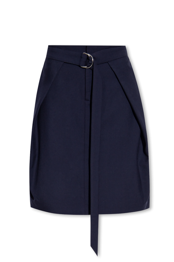 colour: NAVY BLUE Wool skirt