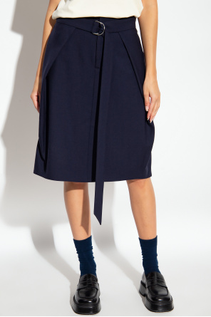 colour: NAVY BLUE Wool skirt