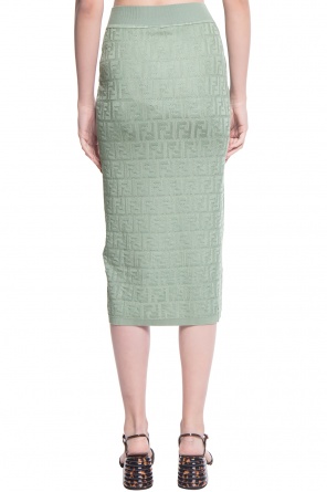 Fendi Logo-embroidered skirt