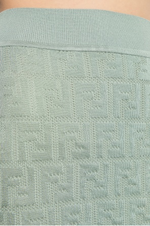 Fendi Logo-embroidered skirt