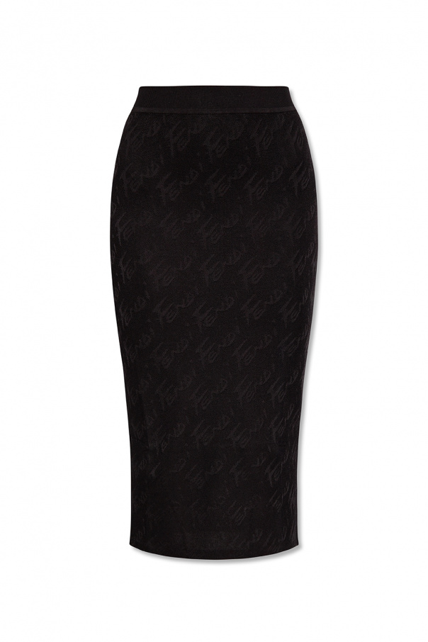 Fendi Ołówkowa spódnica z wzorem ‘Fendi Brush’