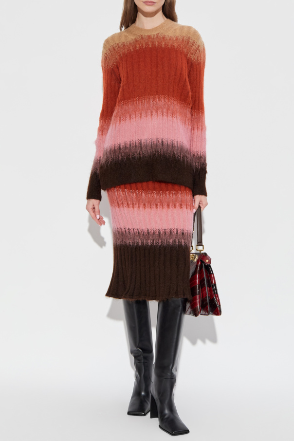 Fendi Skirt with a silk slip