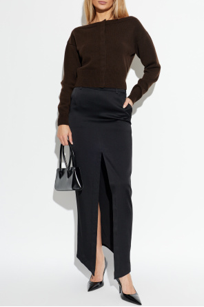 Saia satinada com racha od Tom Ford