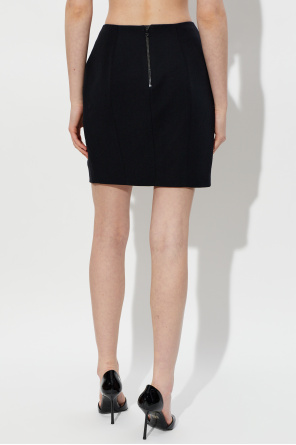 Balmain Wool skirt with decorative belt