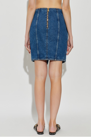 Balmain Denim skirt with pockets