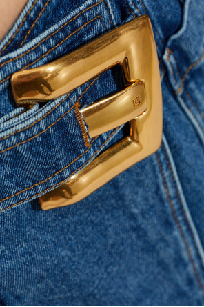 Balmain Denim skirt with pockets