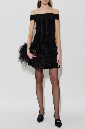 Falda con lentejuelas brillantes od Balmain