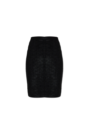 Falda con acabado de terciopelo od Balmain