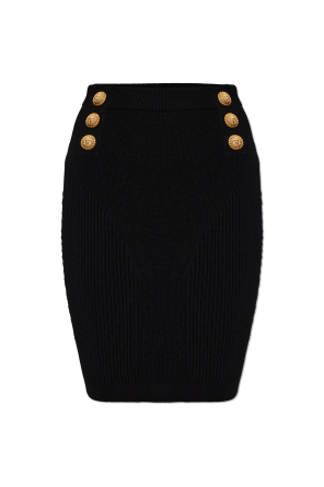 Skirt with decorative buttons