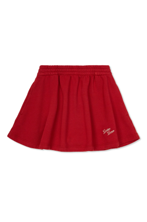 Skirt with embroidered logo