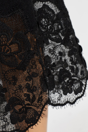 Fabiana Filippi Wool skirt with lace trim