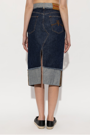 Marni Jeansowa spódnica z rozcięciem