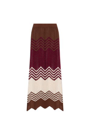 Long skirt with lurex thread