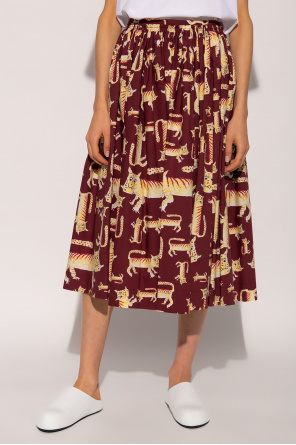 marni Ribbon Skirt with animal motif