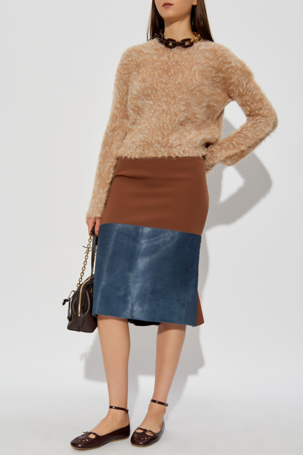Marni Skirt made of combined fabrics