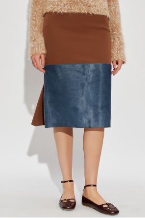 Marni Skirt made of combined fabrics