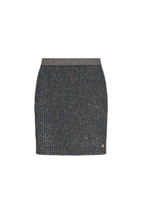 Skirt with Lurex Thread and Shimmering Sequins od Balmain