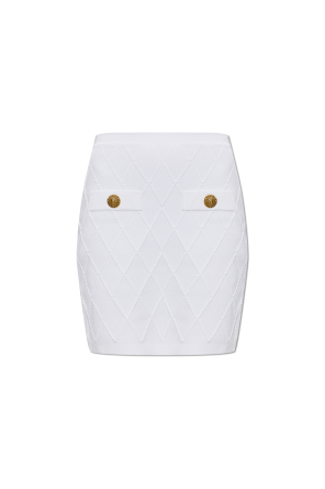 Short skirt with decorative buttons