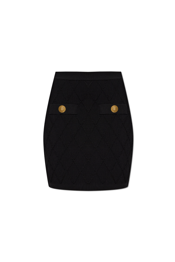 Short skirt with decorative pockets od Balmain