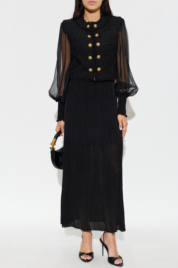 Balmain Saia plissada
