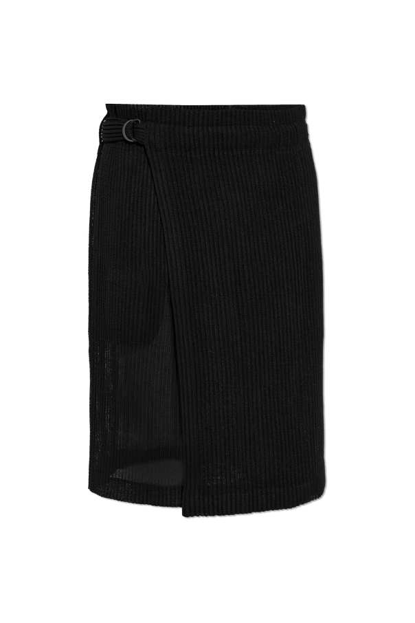 Pleated skirt with wrap fastening od Homme Plissé Issey Miyake