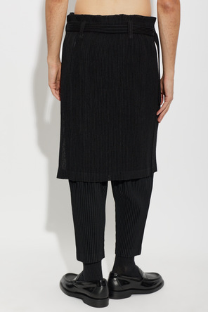Homme Plissé Issey Miyake Pleated skirt with wrap fastening