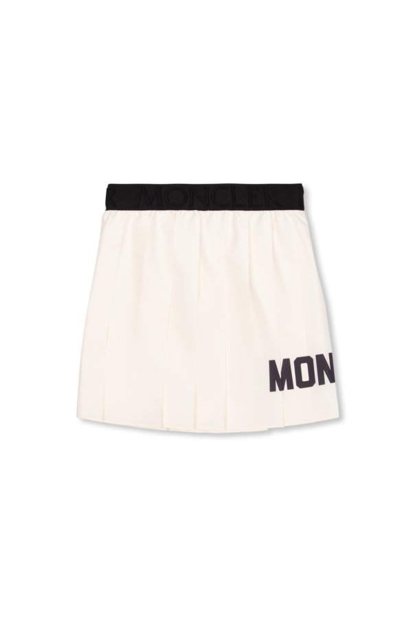 Pleated skirt with logo od Moncler Enfant