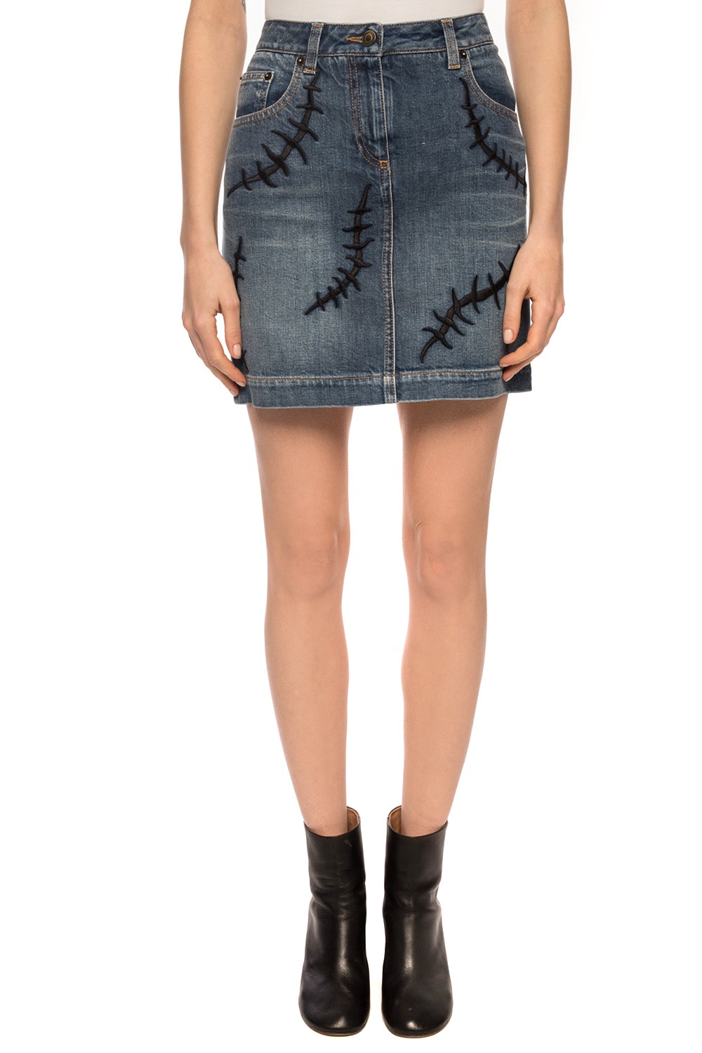 moschino denim skirt