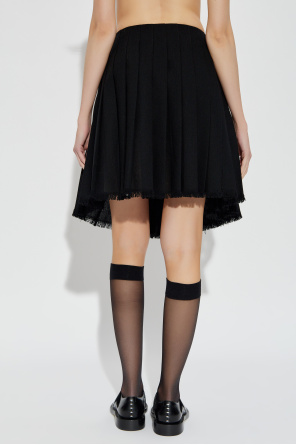 JIL SANDER Pleated skirt with a `vintage` effect