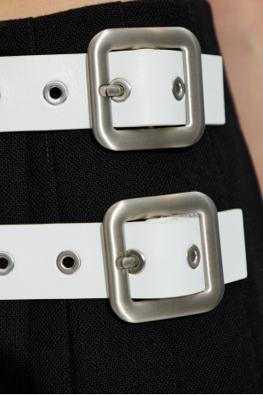 JIL SANDER Pleated skirt with a `vintage` effect