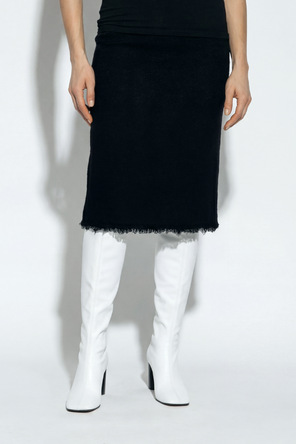 JIL SANDER Rock mit roh gesäumtem Saum