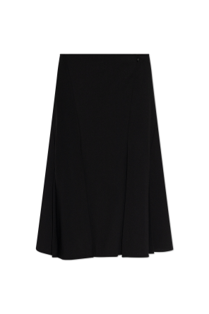 Wool pleated skirt
