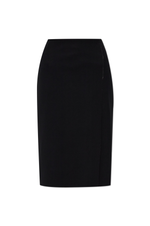 Skirt with raw hem