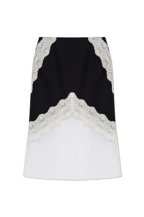 Skirt made of combined fabrics