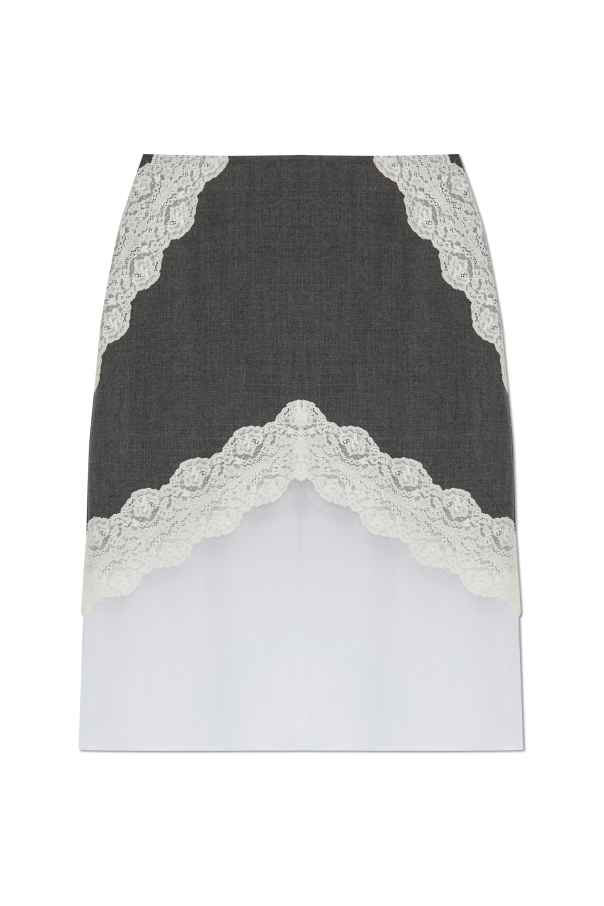 Skirt with lace inserts od JIL SANDER