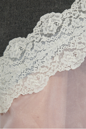 JIL SANDER Skirt with lace inserts