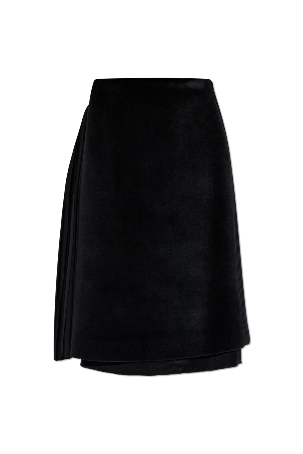 Velvet skirt with raw hem od JIL SANDER
