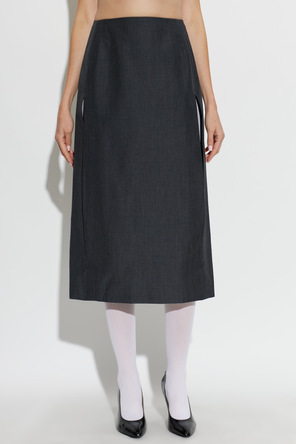 JIL SANDER Wool Skirt with Slits