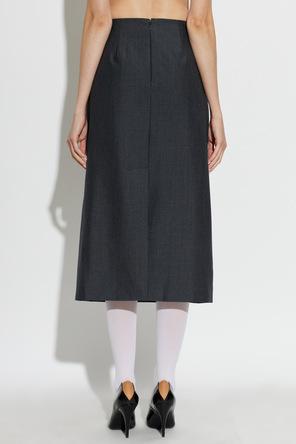 JIL SANDER Wool Skirt with Slits
