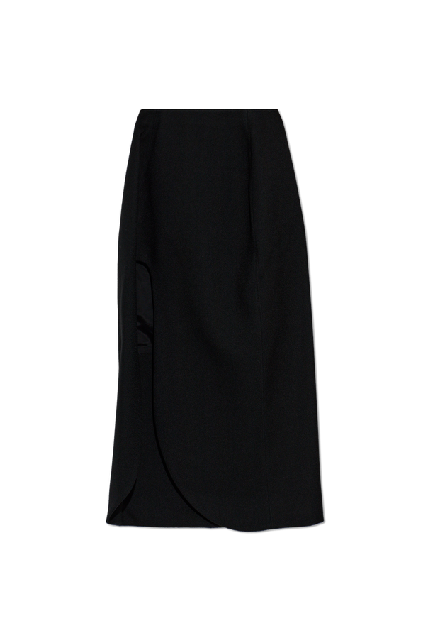 Wool Midi Skirt with Side Slit od JIL SANDER