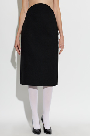 JIL SANDER Vlněná sukně s rozparkem