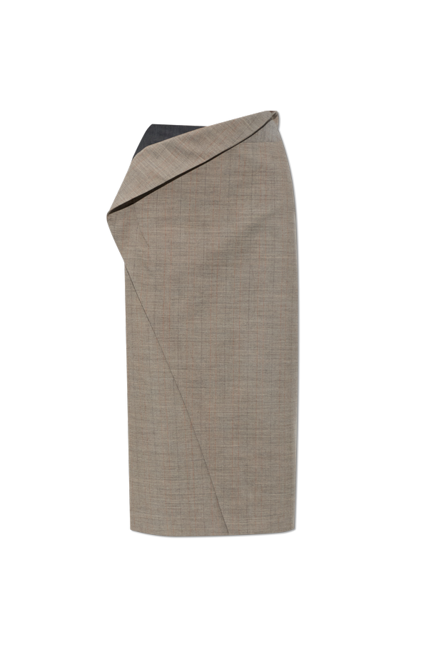 Wool skirt with slit od JIL SANDER