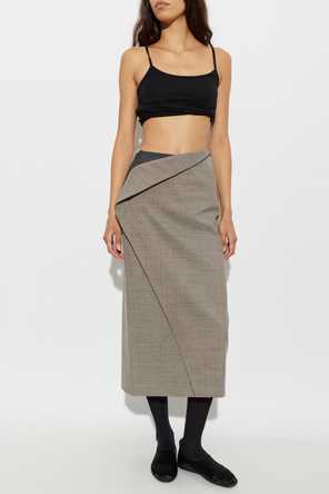 JIL SANDER Wool skirt with slit
