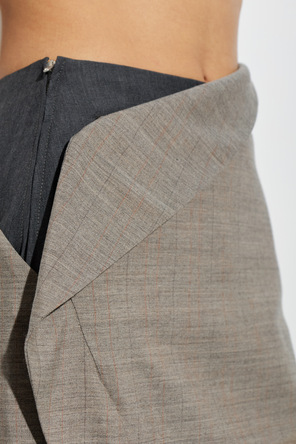 JIL SANDER Wool skirt with slit