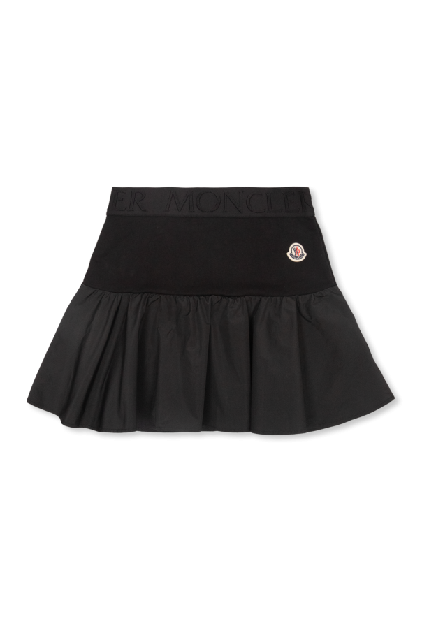 Moncler Enfant Skirt with logo patch