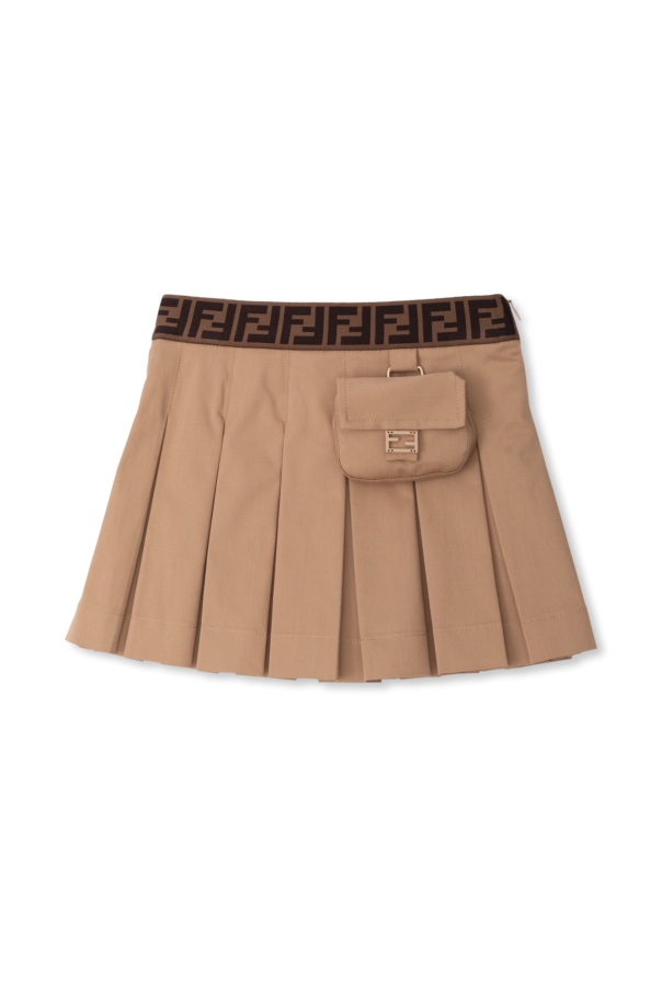Fendi cut-out Kids Pleated skirt