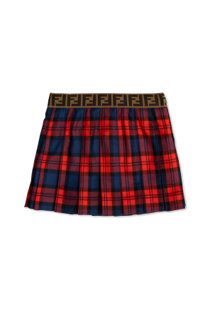 Falda con estampado de cuadros