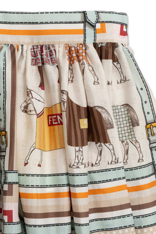 Fendi Kids Gemusterter Rock